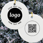 Einfache Logos und Text-QR-Code Keramik Ornament