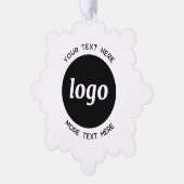 Einfache Logos und Text-QR-Code Ornament Karte (Linke Ecke)