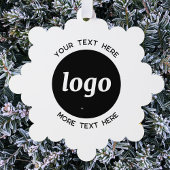 Einfache Logos und Text-QR-Code Ornament Karte