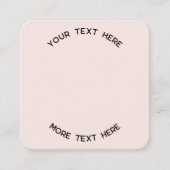 Einfache Logos und Text-QR-Code Rosa Quadratische Visitenkarte (Vorderseite)