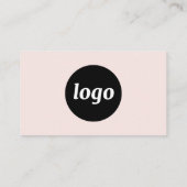 Einfache Logos und Text-QR-Code Rosa Visitenkarte (Rückseite)