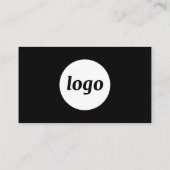 Einfache Logos und Text-QR-Code Schwarz Visitenkarte (Rückseite)