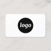 Einfache Logos und Text-QR-Code Visitenkarte (Rückseite)