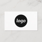 Einfache Logos und Text-QR-Code Visitenkarte (Rückseite)