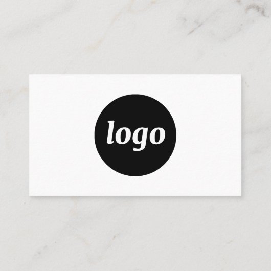 Einfache Logos und Text-QR-Code Visitenkarte (Rückseite)