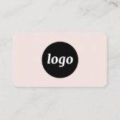 Einfache Logos und Text rot Visitenkarte (Rückseite)