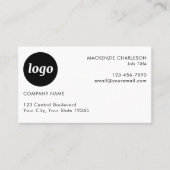 Einfache Logos und Text Visitenkarte (Vorderseite)