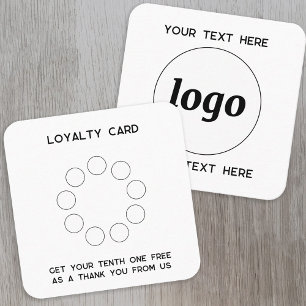 Einfache Logos und Text-Werbekarte Quadratische Visitenkarte