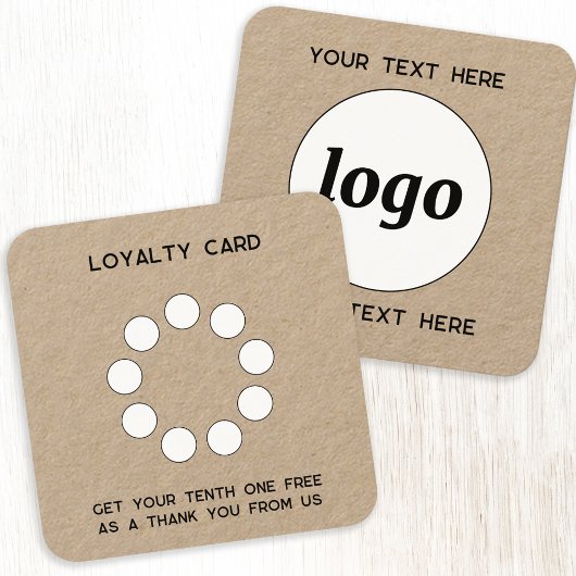 Einfache Logos und Text-Werbekarte Quadratische Visitenkarte