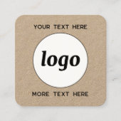 Einfache Logos und Text-Werbekarte Quadratische Visitenkarte (Vorderseite)