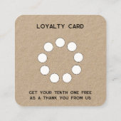 Einfache Logos und Text-Werbekarte Quadratische Visitenkarte (Rückseite)