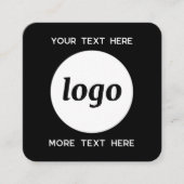 Einfache Logos und Text-Werbekarte Quadratische Visitenkarte (Vorderseite)