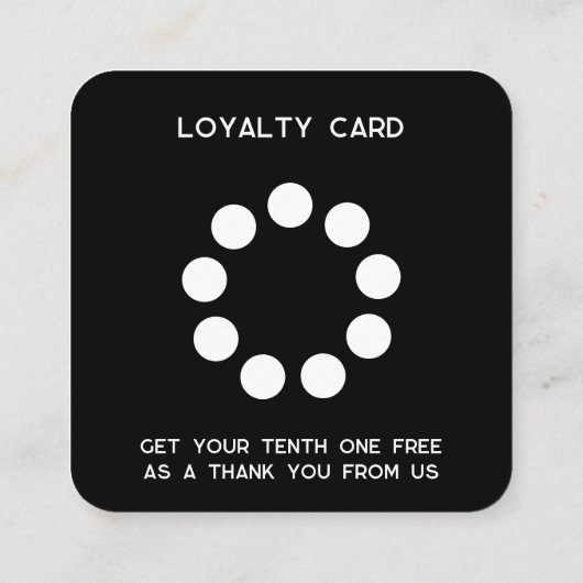 Einfache Logos und Text-Werbekarte Quadratische Visitenkarte (Rückseite)