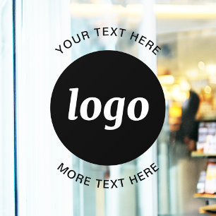 Einfache Logos und Texte Fensteraufkleber