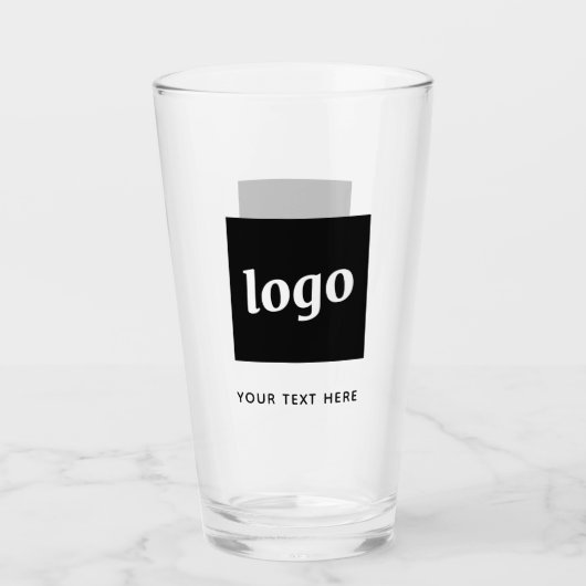 Einfache Logos und Texte Glas (Vorderseite)
