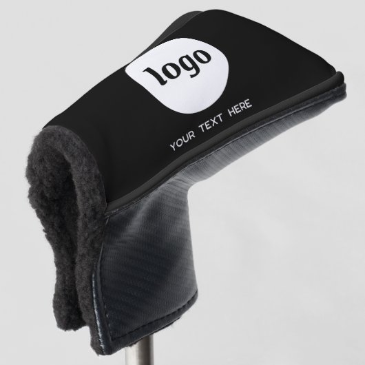 Einfache Logos und Texte Golf Headcover (3/4 Vorderseite)