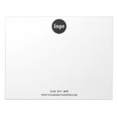 Einfache Logos und Texte Notizblock (Vorderseite)