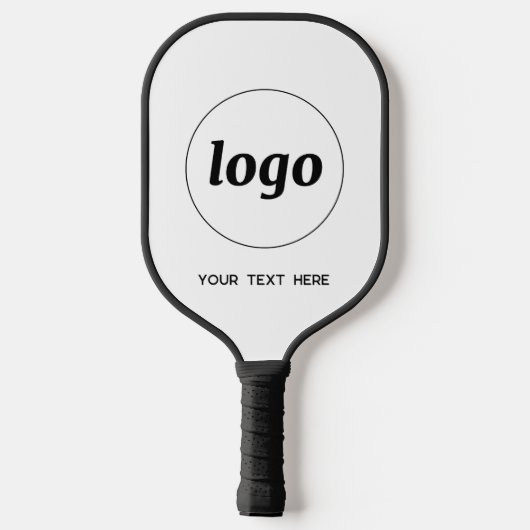 Einfache Logos und Texte Pickleball Schläger (Rückseite)