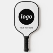 Einfache Logos und Texte Pickleball Schläger (Rückseite)