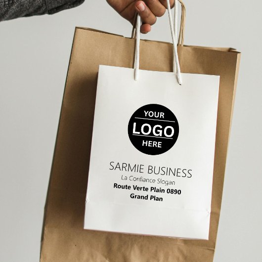 Einfache Logotasche, Geschäftstasche oder Einkaufs Mittlere Geschenktüte