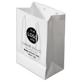 Einfache Logotasche, Geschäftstasche oder Einkaufs Mittlere Geschenktüte (Vorderseite Schrägansicht)