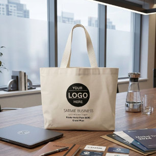Einfache Logotasche, Geschäftstasche oder Shop-Tas Jumbo Stoffbeutel