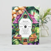 Einfache, lokal angebaute Bauern - Geburtstag Einladung (Stehend Vorderseite)