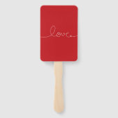 Einfache Loopy Liebe Lines Red Heart Wedding Progr Fächer (Rückseite)