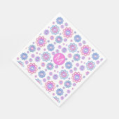 Einfache Lotus-Blume Rosa Pastellfarben Serviette (Ecke)