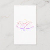 Einfache Lotus-Blume-Visitenkarte Visitenkarte (Rückseite)