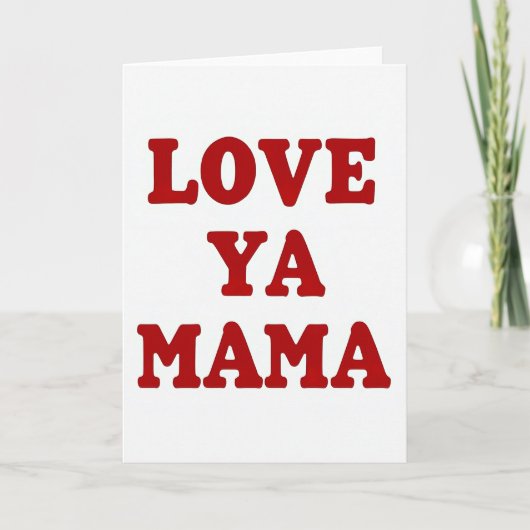 Einfache Love Ya Mama Karte (Vorderseite)