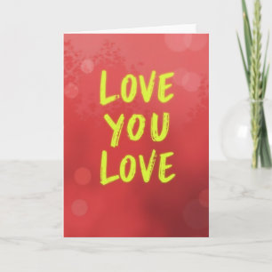 Einfache Love You Bokeh Karte