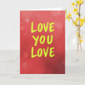 Einfache Love You Bokeh Karte (Gelbe Blume)