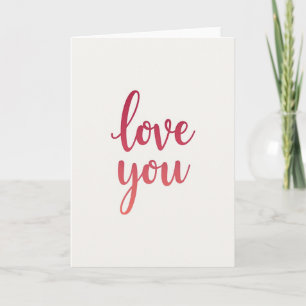 Einfache Love You Gradient Karte
