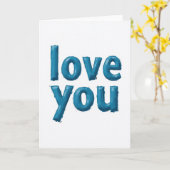 Einfache Love You Textkarte Karte (Gelbe Blume)
