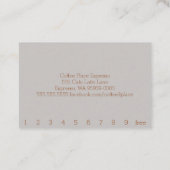 Einfache Loyalität Pour-Kaffee-Kunstkarte Treuekarte (Rückseite)