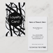 Einfache Loyalitäts-Lochkarte Treuekarte (Vorne/Hinten)