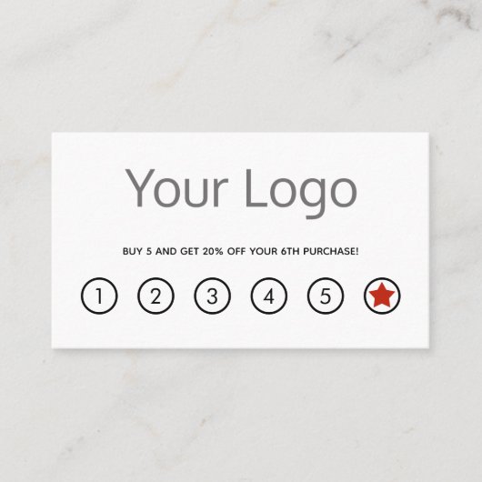 Einfache Loyalitätskarte Treuekarte (Vorderseite)