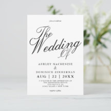 Einfache Lucia Script Calligraphy Wedding