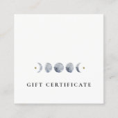 Einfache Lunar Celestial Moon Phase Geschenkgutsch Quadratische Visitenkarte (Vorderseite)