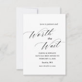 Einfache lustige Änderung der Datumshochzeit Save The Date (Vorderseite)