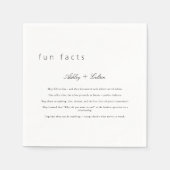 Einfache lustige Fakten über die Hochzeit der Neuv Serviette (Vorderseite)