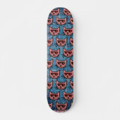 Einfache lustige Katzen Muster Skateboard (Vorne)
