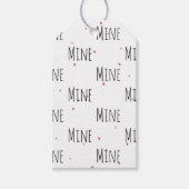 Einfache lustige "mine" bearbeitbare Muster + Herz Geschenkanhänger (Vorderseite)