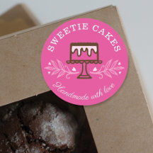 Einfache, lustige und minimale Bakery Cake Logo Ro