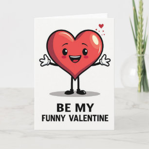 Einfache lustige Valentinstagskarte mit Herz Karte