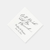 Einfache, luxuriöse Script-Schriftart essen Drink  Serviette (Ecke)