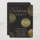 Einfache Luxus-Goldzirkel Weihnachten Einladung (Vorne/Hinten)