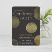 Einfache Luxus-Goldzirkel Weihnachten Einladung (Stehend Vorderseite)