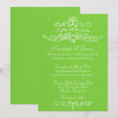 Einfache Luxus Limone Hochzeitseinladungen Einladung (Vorne/Hinten)